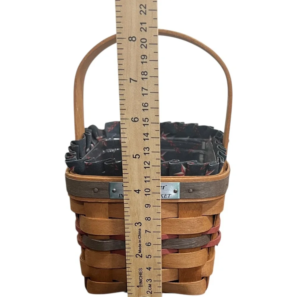 Longaberger 1993 Inaugural Basket Handwoven‎ Woven Wood Liner Handle